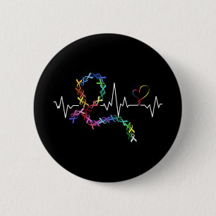Badge Rond 5 Cm Journée de sensibilisation à tous les problèmes de