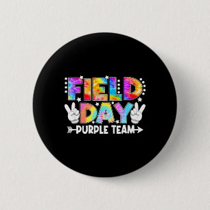 Badge Rond 5 Cm Journée de terrain Équipe violette Drôle pour les