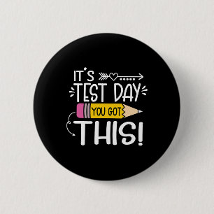 Badge Rond 5 Cm Journée de test amusante C'est le jour du test Vou