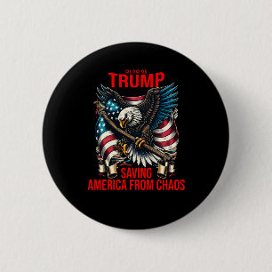 Badge Rond 5 Cm Journée d'investiture du président Trump 2025