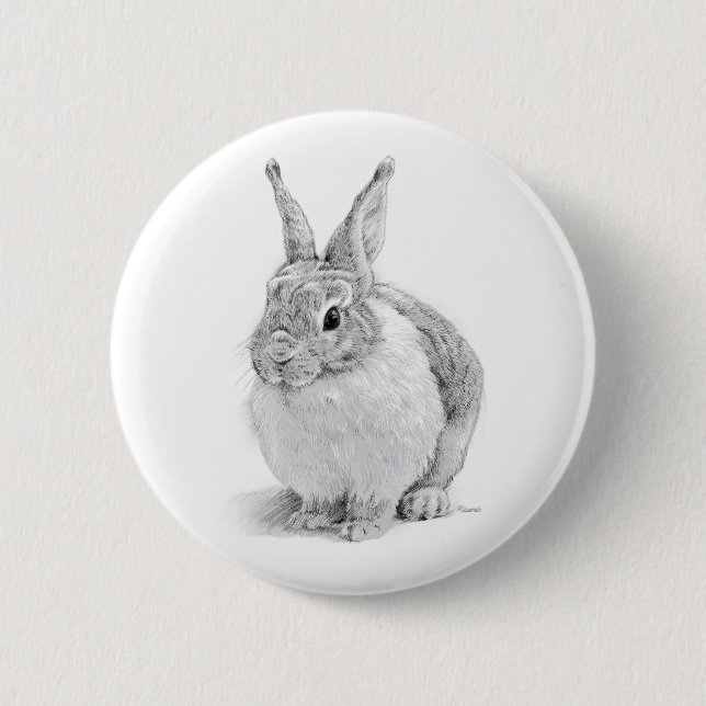 Badge Rond 5 Cm Journée du lapin (Devant)