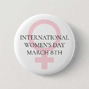 Badge Rond 5 Cm Journée internationale de la femme - 8 mars