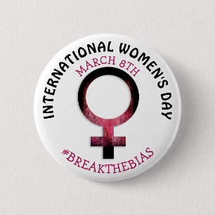 Badge Rond 5 Cm Journée internationale de la femme   8 mars