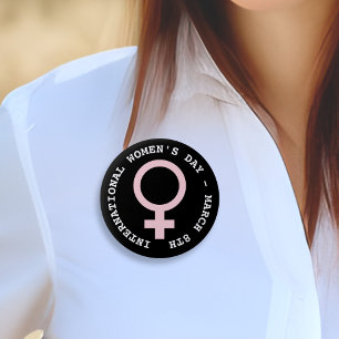 Badge Rond 5 Cm Journée internationale de la femme - 8 mars