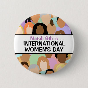 Badge Rond 5 Cm Journée internationale de la femme - 8 mars