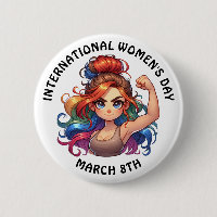 Journée internationale de la femme 8 mars Bouton