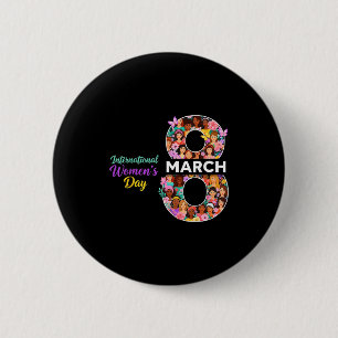 Badge Rond 5 Cm Journée internationale des femmes 8 mars 2026 resp