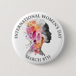 Badge Rond 5 Cm Journée internationale des femmes 8 mars JIF