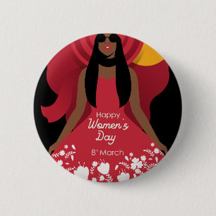 Badge Rond 5 Cm journée internationale des femmes de boho