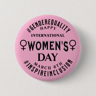 Badge Rond 5 Cm Journée internationale des femmes   Égalité du 8 m