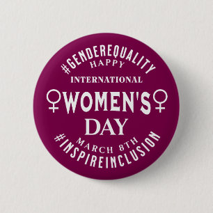Badge Rond 5 Cm Journée internationale des femmes Égalité du 8 m