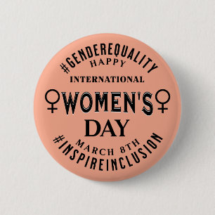 Badge Rond 5 Cm Journée internationale des femmes   Égalité du 8 m