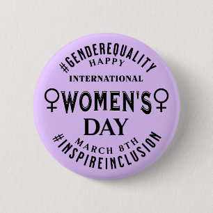 Badge Rond 5 Cm Journée internationale des femmes Égalité du 8 m