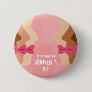 Badge Rond 5 Cm journée internationale des femmes rose