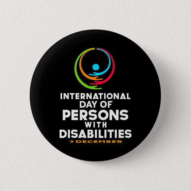 Badge Rond 5 Cm Journée internationale des personnes handicapées 3 (Devant)