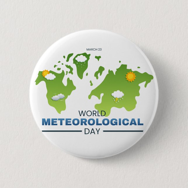 Badge Rond 5 Cm Journée météorologique mondiale (Devant)