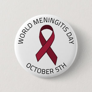 Badge Rond 5 Cm Journée mondiale de la méningite - 5 octobre