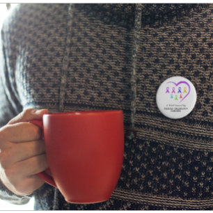 Badge Rond 5 Cm Journée mondiale de sensibilisation au cancer
