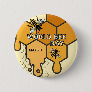 Badge Rond 5 Cm Journée mondiale des abeilles