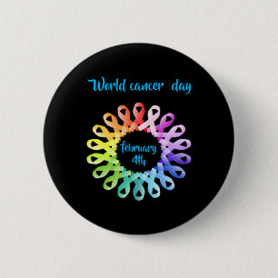 Badge Rond 5 Cm Journée mondiale du cancer