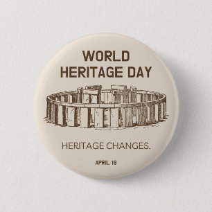 Badge Rond 5 Cm Journée mondiale du patrimoine 2023 Changements du