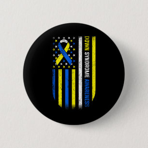 Badge Rond 5 Cm Journée mondiale du syndrome de Down, sensibilisat