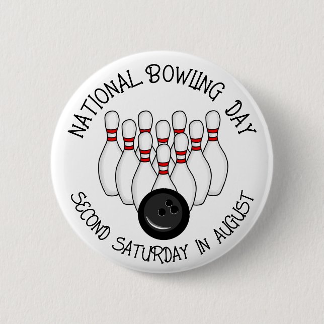 Badge Rond 5 Cm Journée nationale de bowling (Devant)