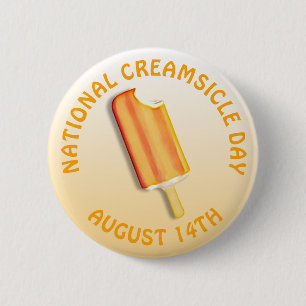 Badge Rond 5 Cm Journée nationale de la crème 14 août Bouton