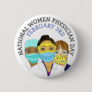 Badge Rond 5 Cm Journée nationale des femmes médecins 3 février