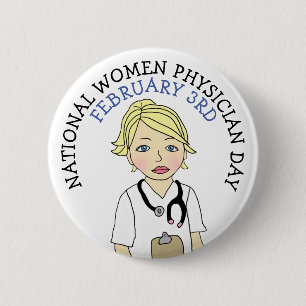 Badge Rond 5 Cm Journée nationale des femmes médecins le 3 février