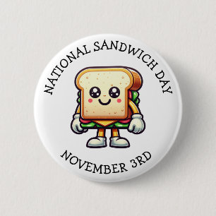 Badge Rond 5 Cm Journée nationale des sandwichs   3 novembre