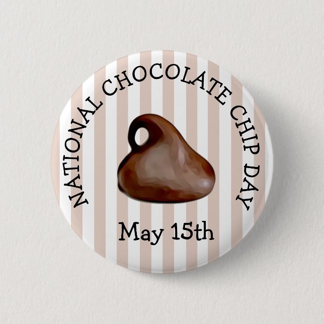 Badge Rond 5 Cm Journée nationale du chocolat 15 mai Bouton de vac (Devant)