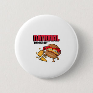 Badge Rond 5 Cm Journée nationale du hamburger