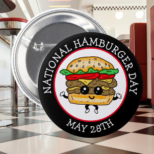 Badge Rond 5 Cm Journée nationale du hamburger 28 mai