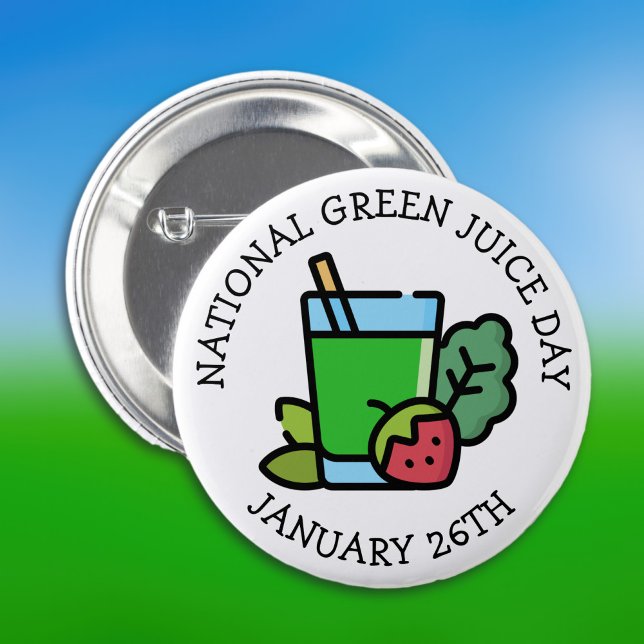 Badge Rond 5 Cm Journée nationale du jus vert - 26 janvier (Créateur téléchargé)