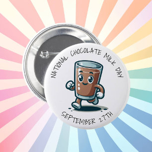 Badge Rond 5 Cm Journée nationale du lait au chocolat