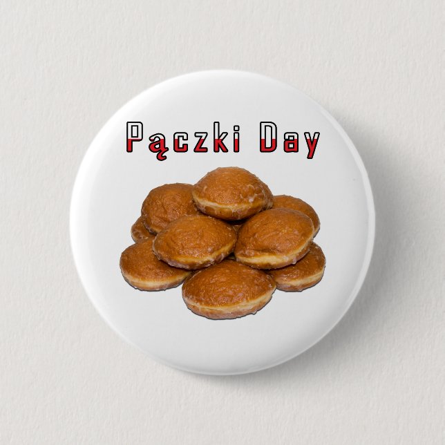 Badge Rond 5 Cm Journée Paczki (Devant)