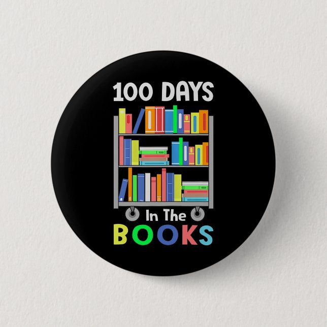 Badge Rond 5 Cm Jours Dans Les Livres Lecture Bibliothécaire Étudi (Devant)