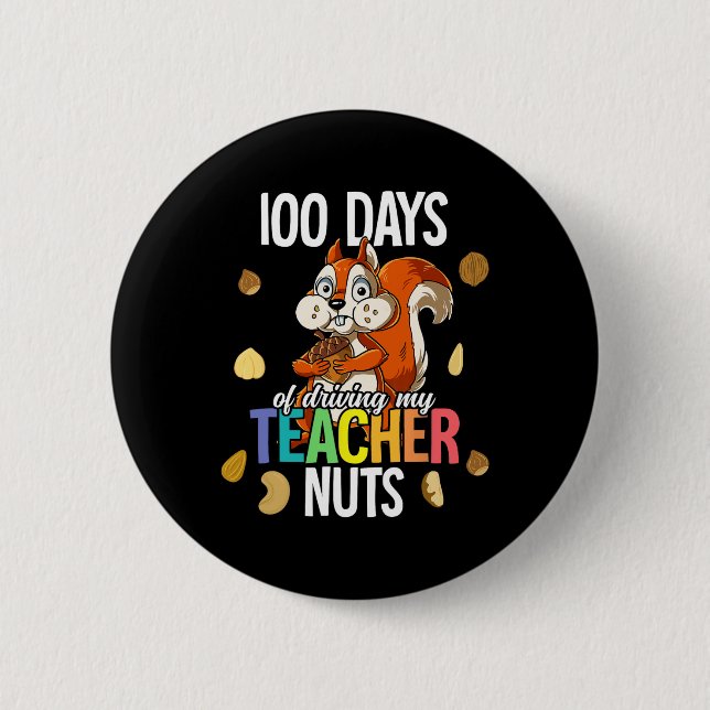 Badge Rond 5 Cm Jours De Conduite Mon Enseignant Nuts (Devant)