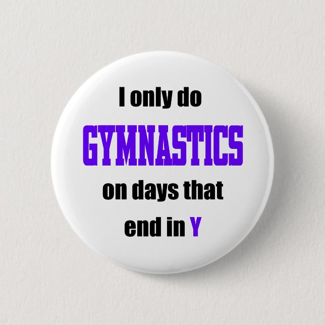 Badge Rond 5 Cm Jours de gymnastique (Devant)