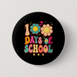 Badge Rond 5 Cm Jours De L'École Super Rétro 100ème Jour Maître