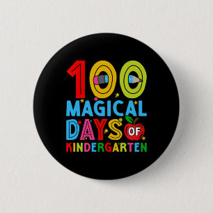 Badge Rond 5 Cm Jours De Maternelle Joyeux 100E Jour De L'École