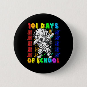 Badge Rond 5 Cm Jours D'École Chien Dalmatien 100 Jours Enseigneme