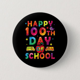 Badge Rond 5 Cm Jours D'École Garçons Filles Joyeux 100 Jours D'Éc