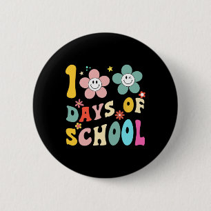 Badge Rond 5 Cm Jours D'École Super 100e Jour Enseignant Enfant