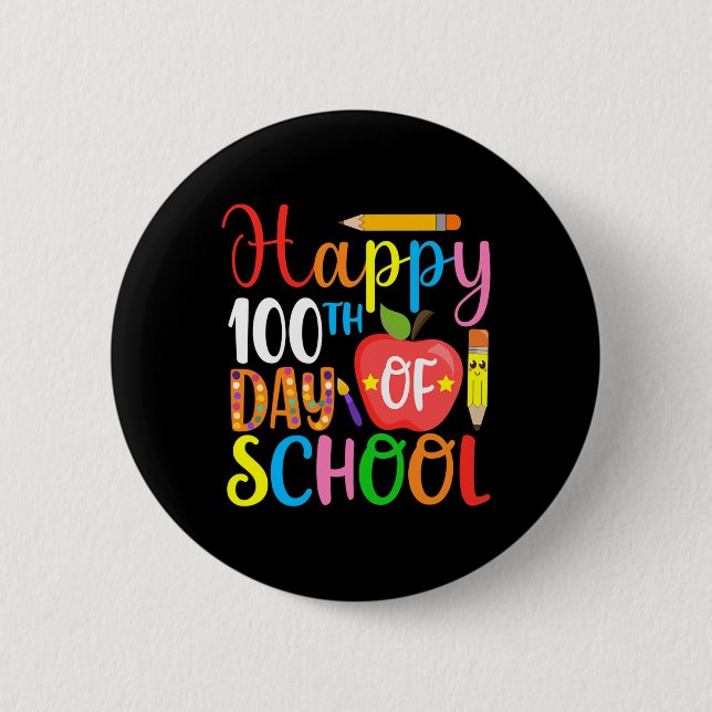 Badge Rond 5 Cm Jours D'Enseignant Et D'Étudiant À L'École 3 (Devant)