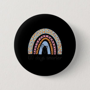 Badge Rond 5 Cm Jours Léopard Arc-En-Ciel Pour Le 100E Jour De Sch