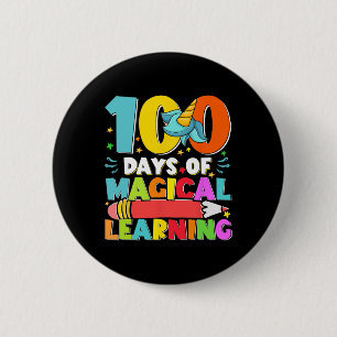 Badge Rond 5 Cm Jours Magique Apprentissage Enfants Costume 100e J