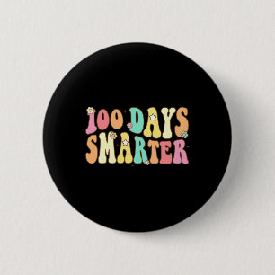 Badge Rond 5 Cm Jours Smarter Happy 100e Jour De L'École Garçon Su