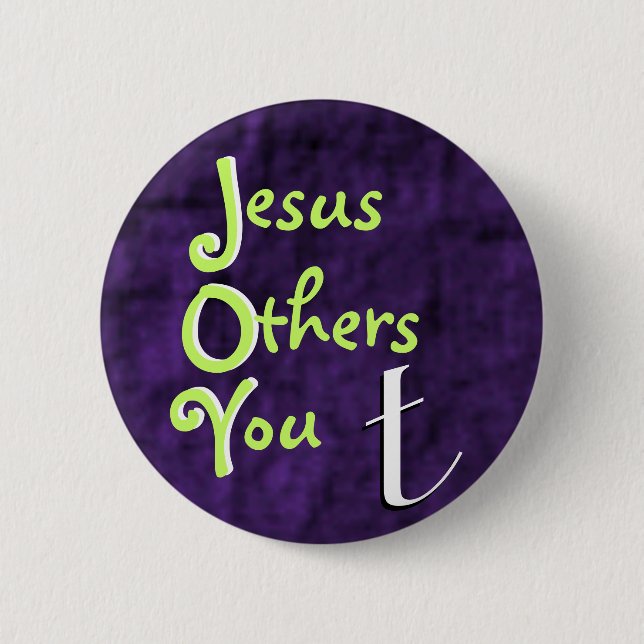 Badge Rond 5 Cm JOY button (Devant)